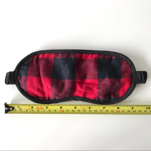 NWT J.Crew Red Buffalo Check Plaid Sleep Mask - Picture 8 of 10